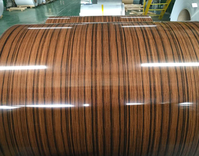 wooden color coated aluminum coil